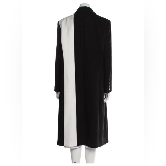 ALICE + OLIVIA Nicola Black and White Colorblock Maxi Coat Size Large NWT - Picture 7 of 7